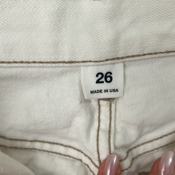 WARDROBE.NYC High-rise straight-leg jeans white size 26 made in USA - Picture 6 of 11